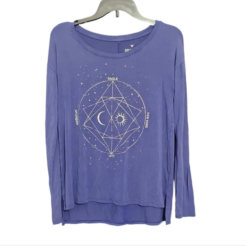 Women American eagle soft and sexy moon star long sleeve size XS